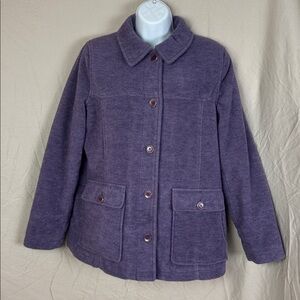 LL Bean women’s wool blend button coat size medium